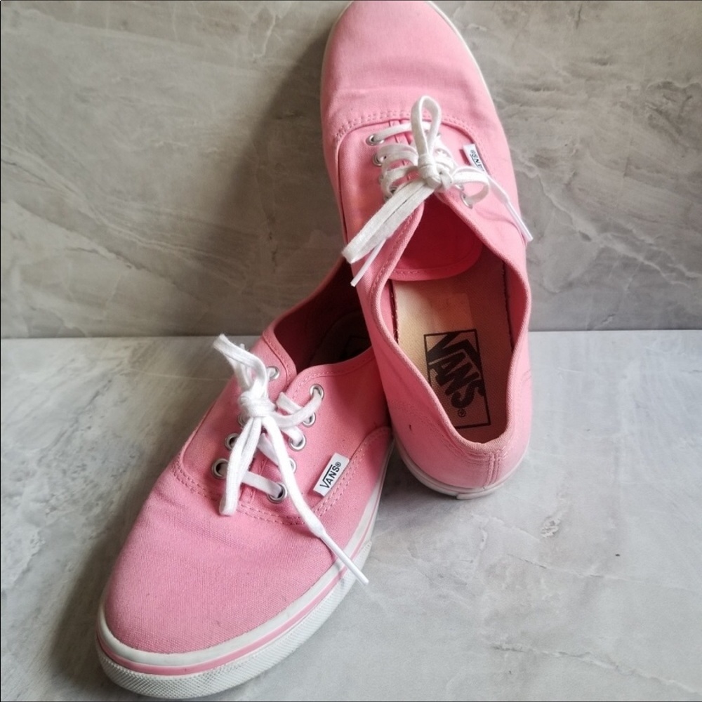 Pink canvas vans